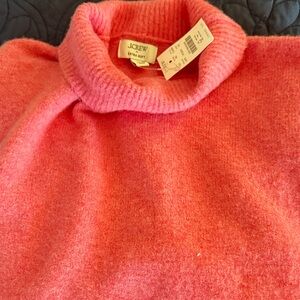 J. Crew Women's Vibrant Pink Turtleneck Sweater